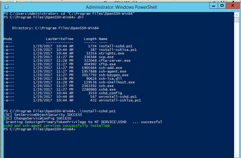 Installing OpenSSH Server on Windows